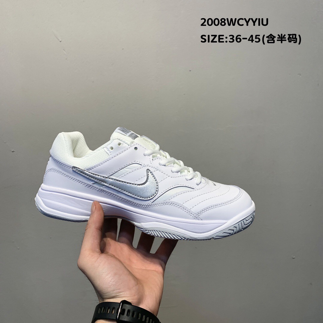 2020 Nike Court Lite 2 White Silver Running Shoes - Click Image to Close